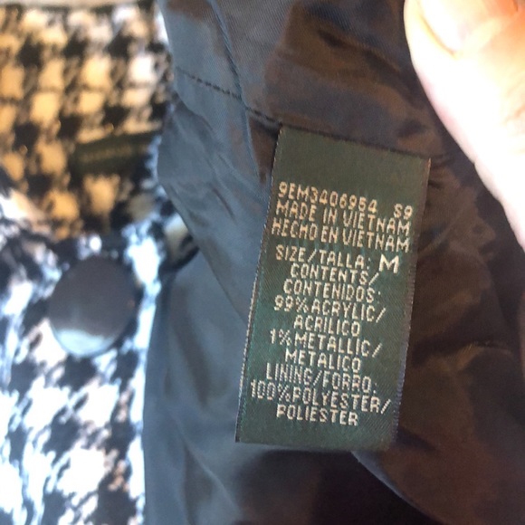 Vintage Harvé Benard Houndstooth Jacket Cape Single Button - Picture 8 of 8